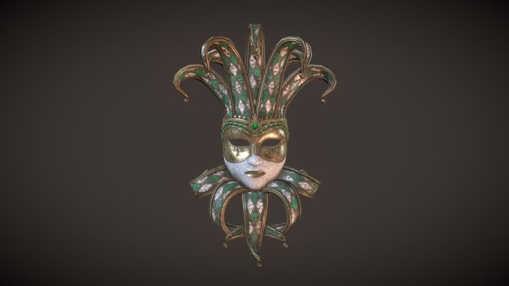 Venetian Mask - Jolly 3D Model
