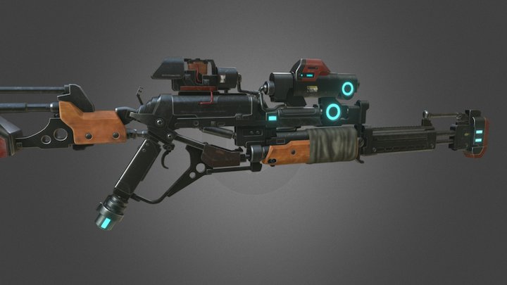 Sci Fi Weapon 3D Model
