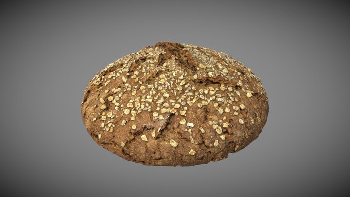 Oat & Barley Bread 3D Model