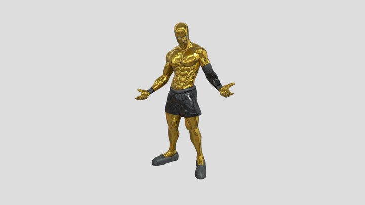 Golden Guardian 3D Model