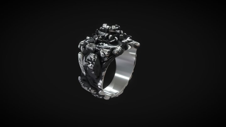 Styx Jewel - "Forged tracks" ring 3D Model