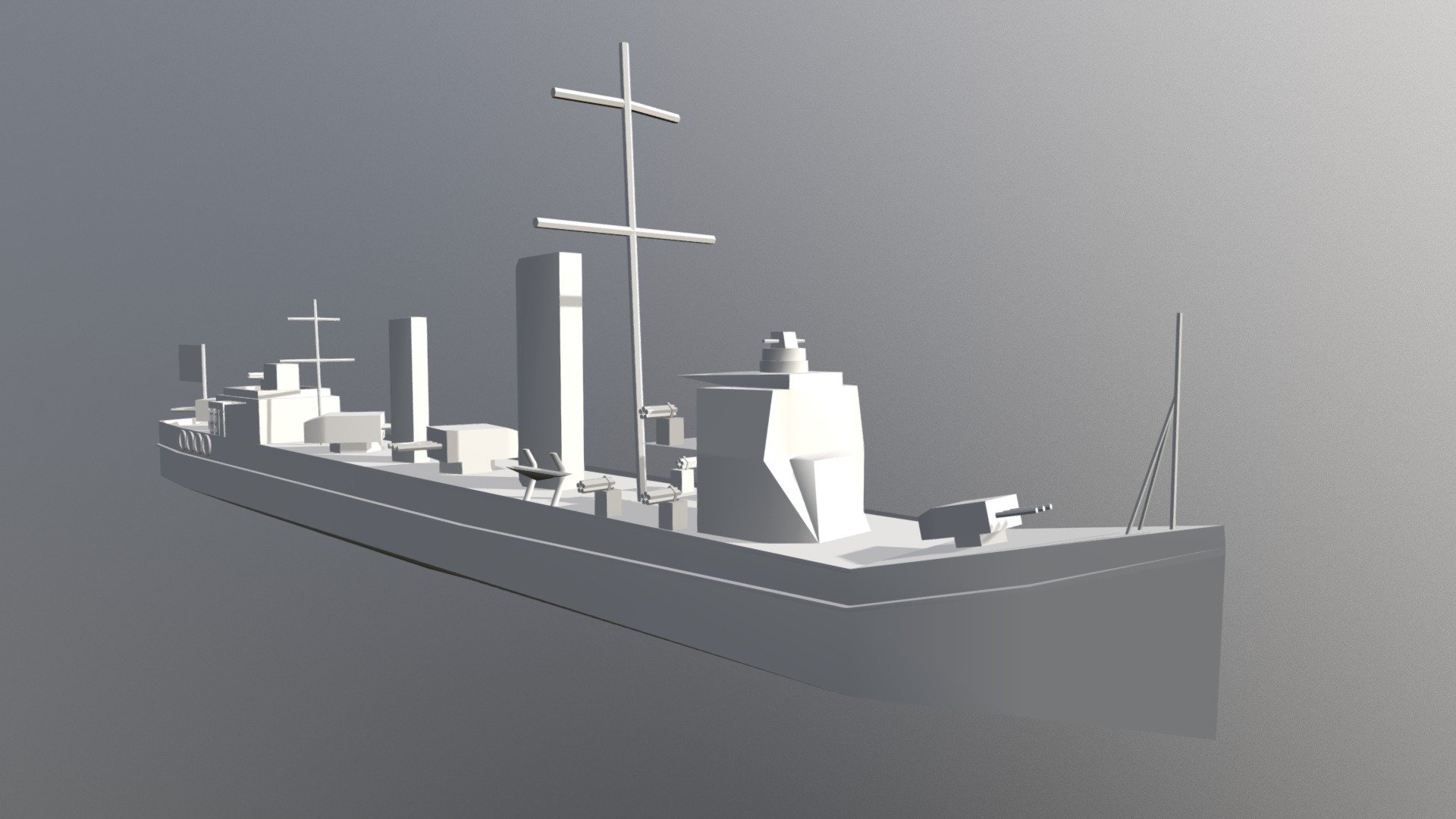 Low Poly Battleship - 3D model by vianney27 [c3878ee] - Sketchfab