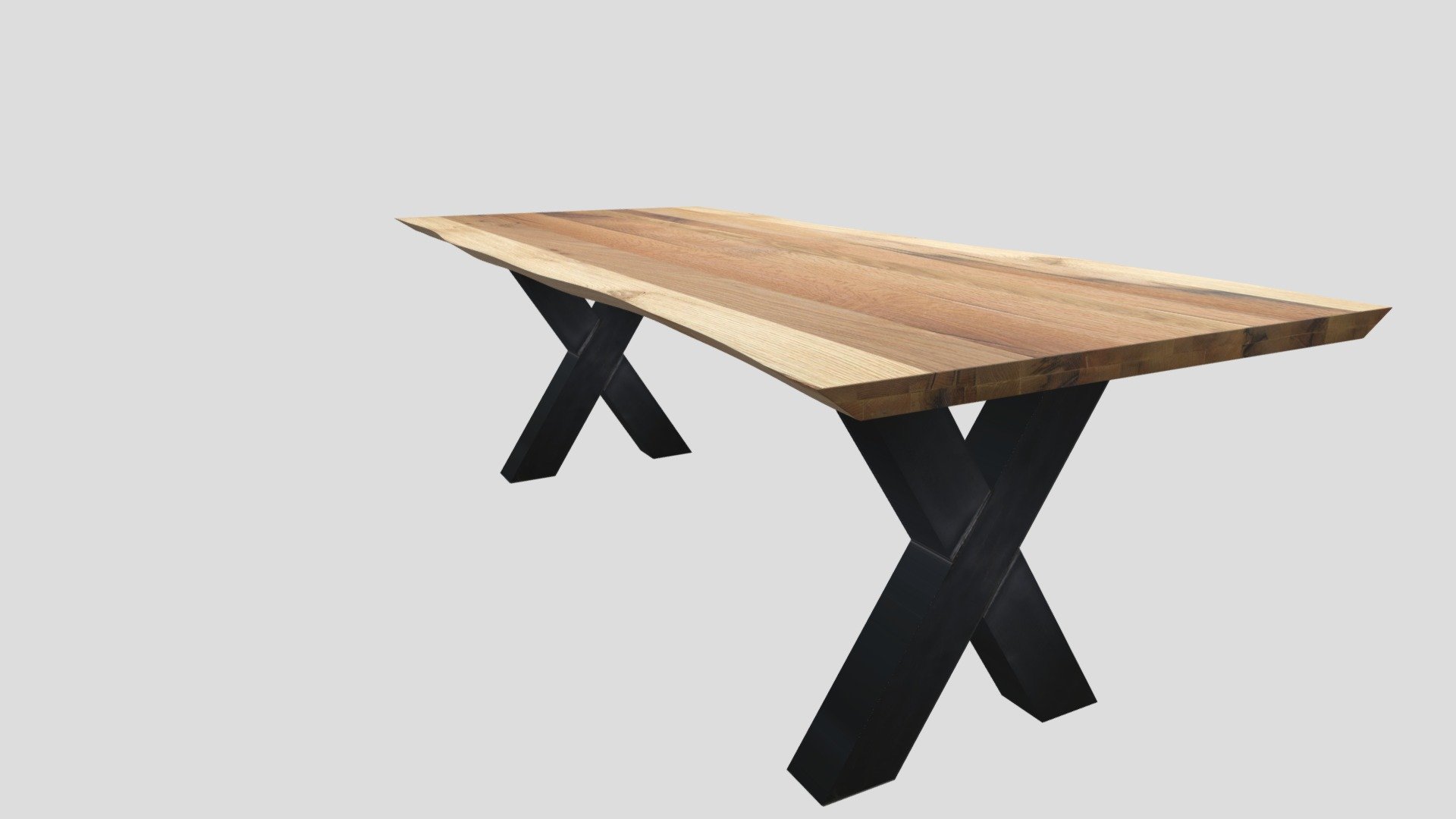 Industrial Table made from wood and steel