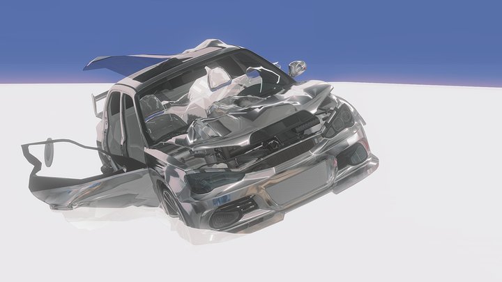 MOST DANGER CRASHED BEAMNG CAR 3D Model