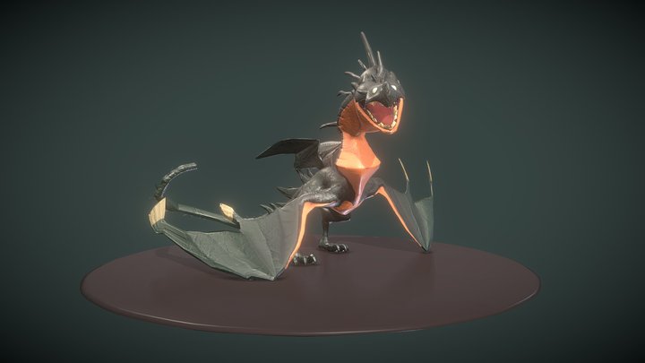 Stylized Dragon 3D Model