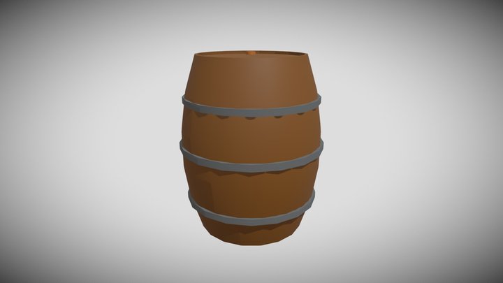 Barrel With Top Cork 3D Model