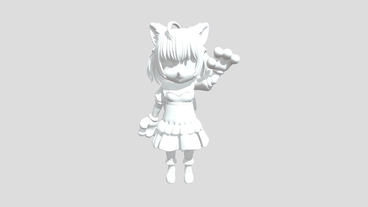 赤身かるび　デフォルメフィギュア 3D Model
