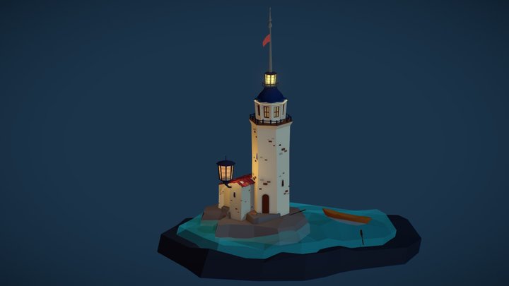 DAE Simple Scene - Maiden's Tower 3D Model