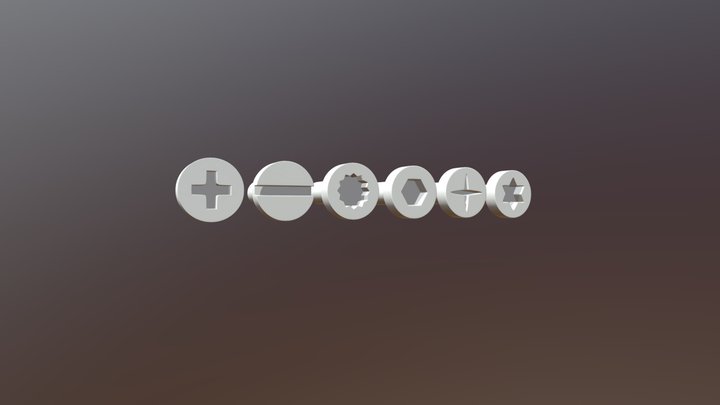 Screw heads 3D Model