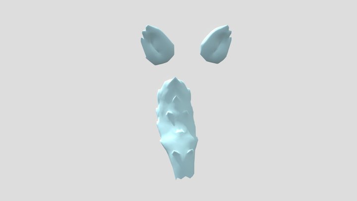 Turquoise color aphmau werewolf ears 3D Model