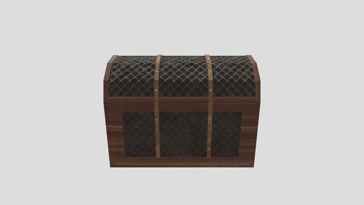 Old Leather Chest 3D Model