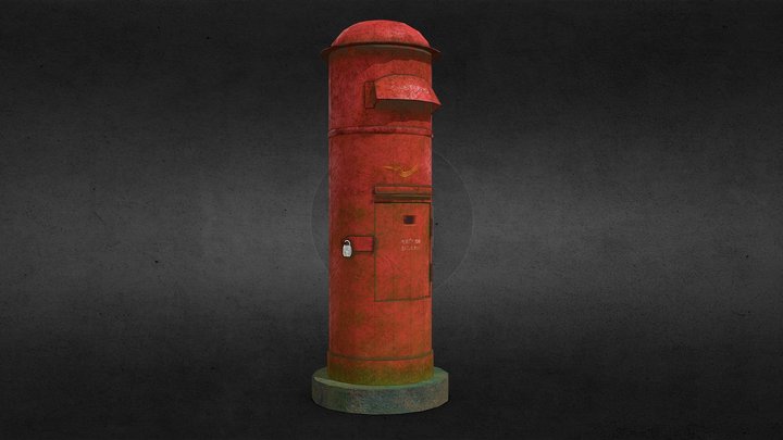 Indian post box old ( FREE ) 3D Model