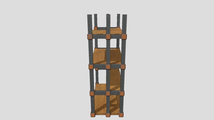 Shelf Station Interieur v2 3D Model