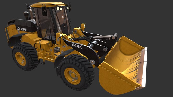 John Deere 644K Loader 3D Model