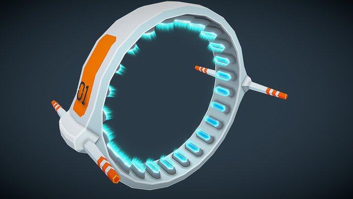 Sci-fi Jump Gate 3D Model - for Mobile and RTS 3D Model