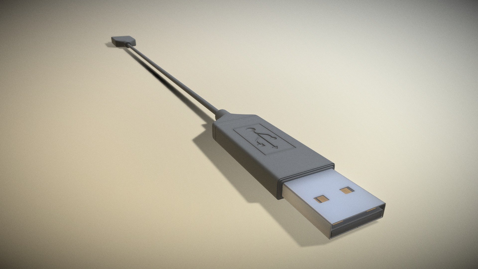 USB Cable High-Poly Animation