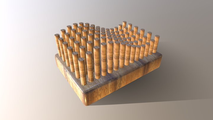 Procedural Animated Push Pin - WAVE 3D Model