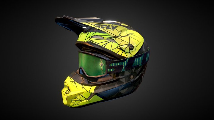 Helmet SD-Fast Sample 3D Scan W Sim Reflections 3D Model
