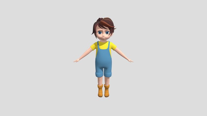 Little girl baiya 3D Model