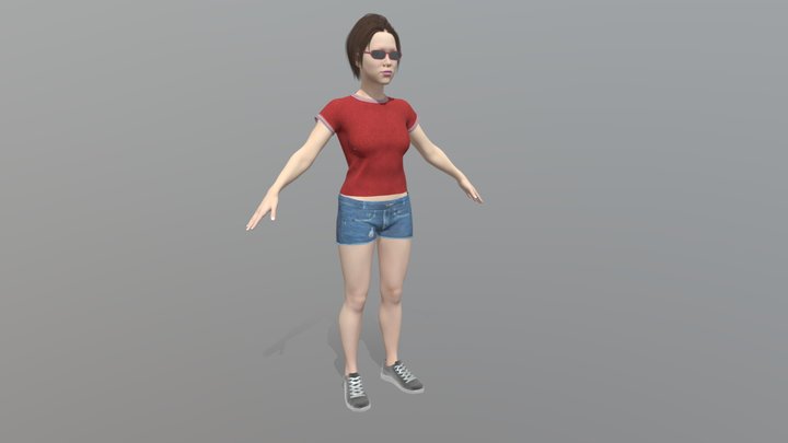 Sophia Female Character 3D Model