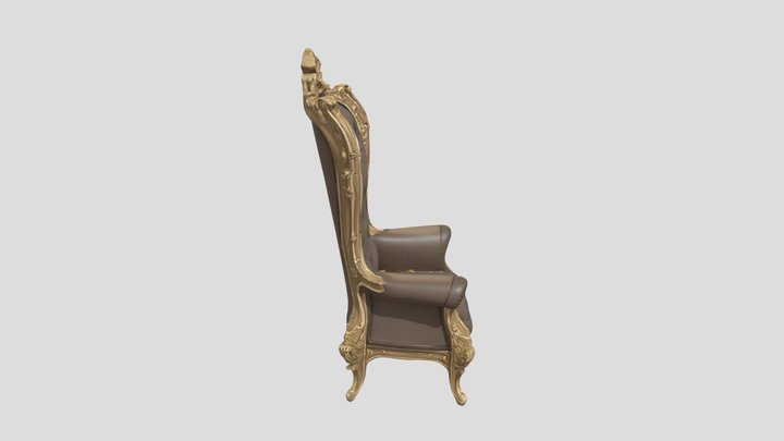 Classic Luxury Chair 3D Model | Fabric + Leather – Modèle 3D gratuit STL