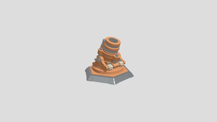 Boom Beach Mortar 3D Model