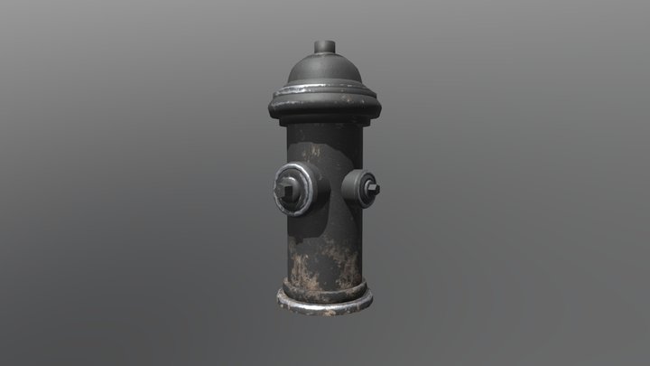 Black fire hydrant 3D Model