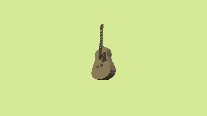 Acoustic Guitar (No Strings) – Modello 3D gratuito STL