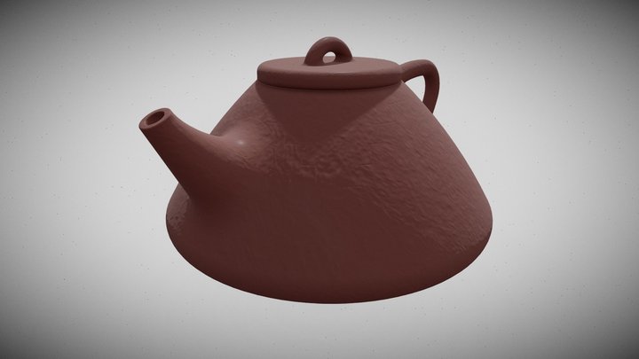 Clay Teapot 3D Model