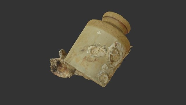 Shipwrecked stoneware storage jar 3D Model