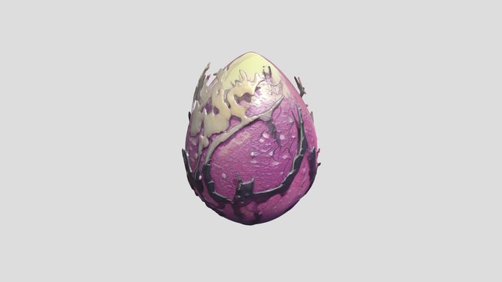 Purple Egg by Tripo 3D Model