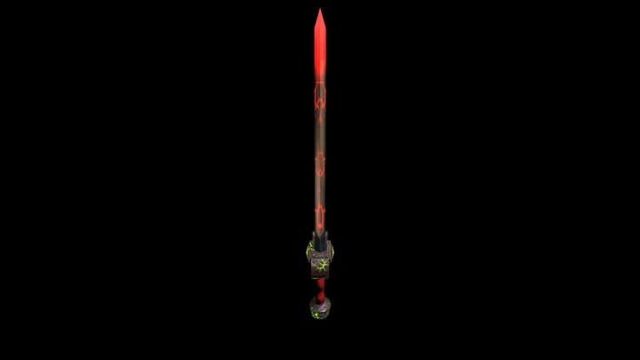 STYLIZED SWORD FOR GAMES 3D Model