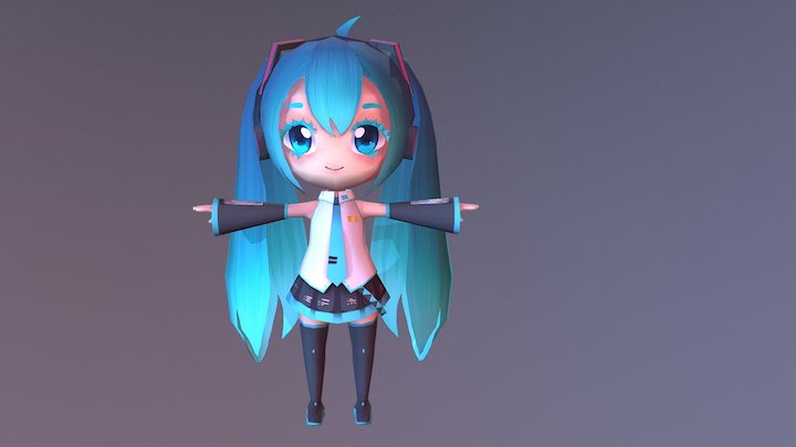 Chibi Miku 3D Model