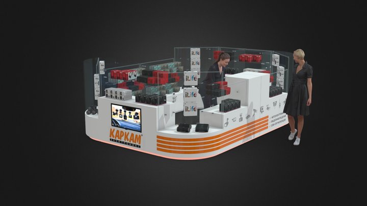 Торговый островок КАРКАМ. Mall kiosk gadgets. 3D Model
