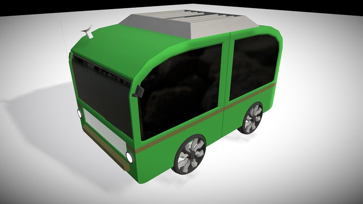 Cartoon Bus 3D Model