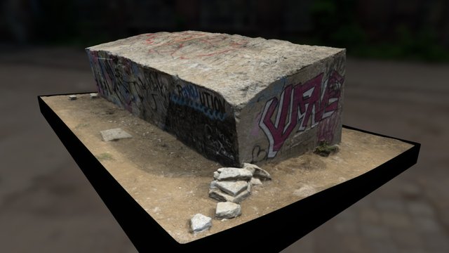 Abandoned bunker remains 2 3D Model