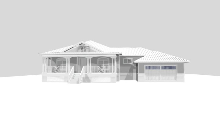 Boca Grande Custom Residence M One Story 3D Model