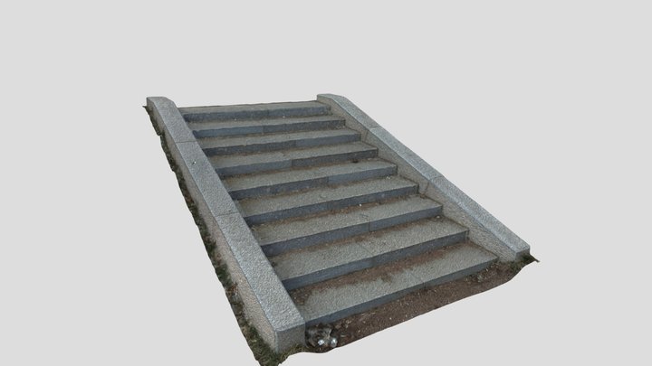 Concrete stairway 3D Model