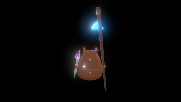 Fantasy Adventurer's Backpack 3D Model