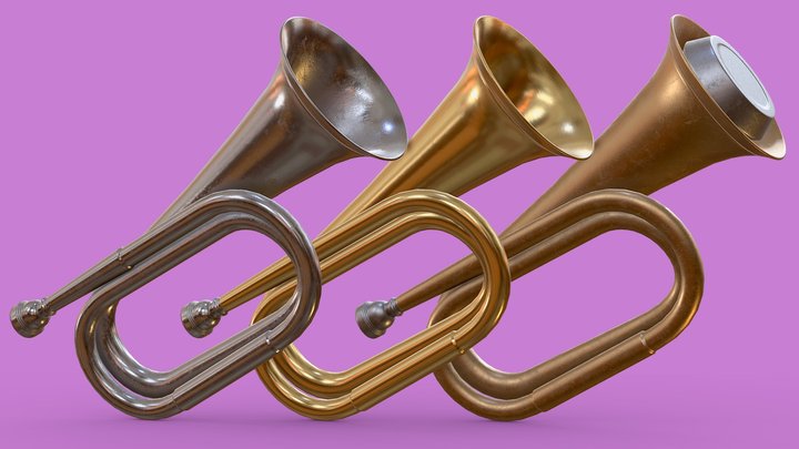 Bugel - Brass Instrument 3D Model