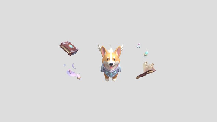 Skybound Corgi 3D Model