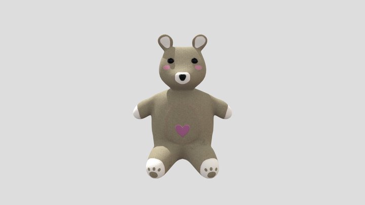 Teddy Bear Texturing 3D Model