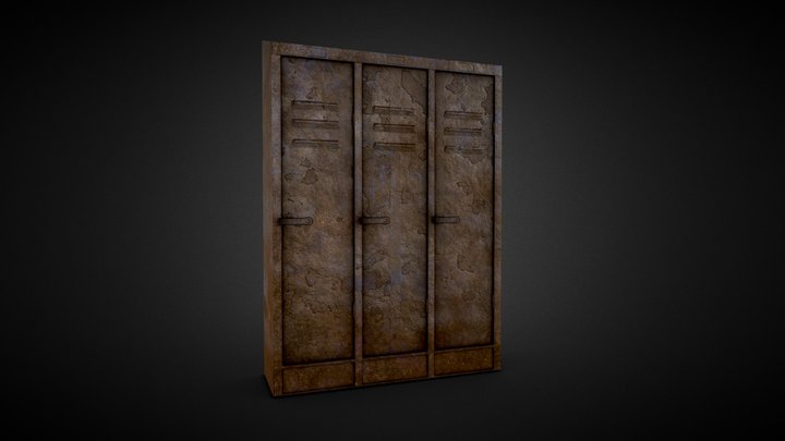 Rusted Locker - Game Ready 3D Model
