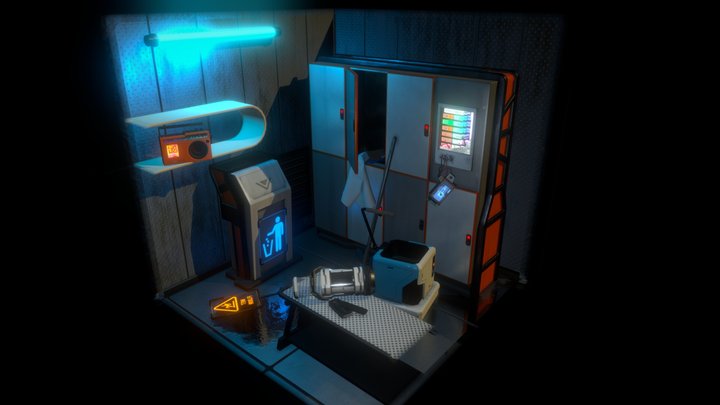 Locker Room Heist 3D Model