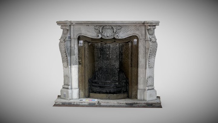 Rococo fireplace 3D Model