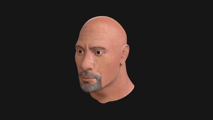 Dwayne Johnson Headsculpt 3D Model