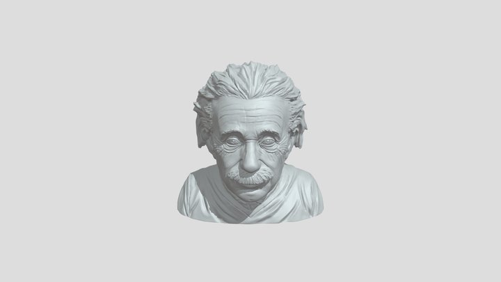 Albert Einstein Bust by LSMiniaturesis 3D Model