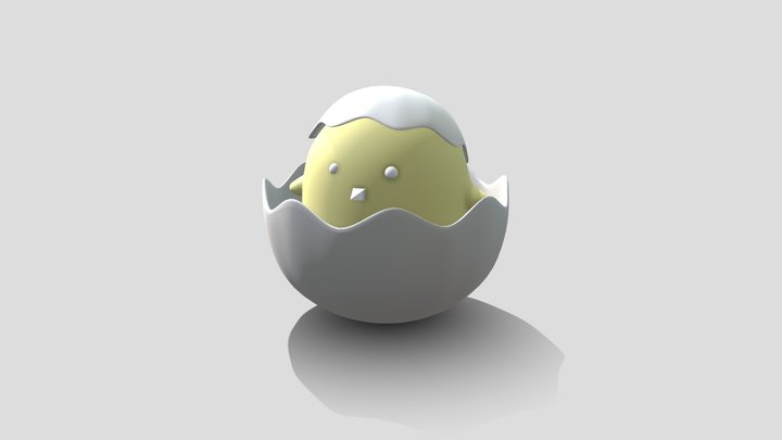 Little yellow chicken 3D Model