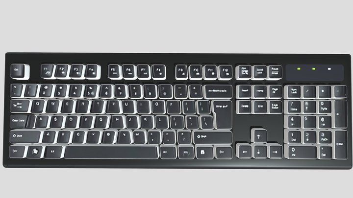 A4Tech KRS-82 Keyboard 3D Model – Free 3D Model STL