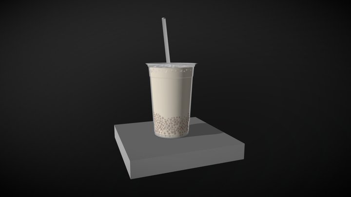 Boba Tea with stupid amount of triangles 3D Model